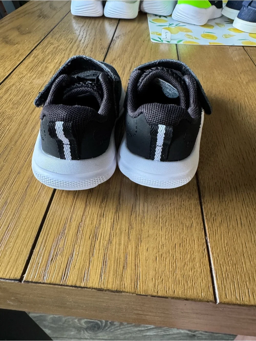 Under Armour Baby Toddler Black and White Velcro Sneakers